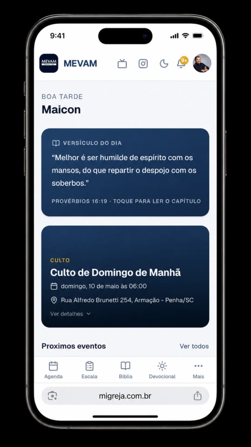 App MEVAM Penha no celular